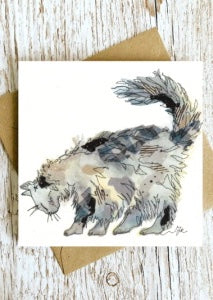 Francesca Kemp - Patchwork Cat Art Card