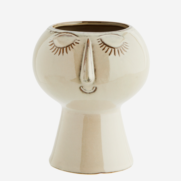Madam Stoltz Cream Face Vase - Sands Boutique clothing and gifts