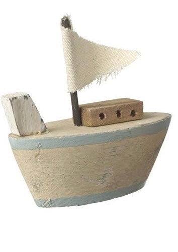 Small Wooden Boats - Red Or Blue