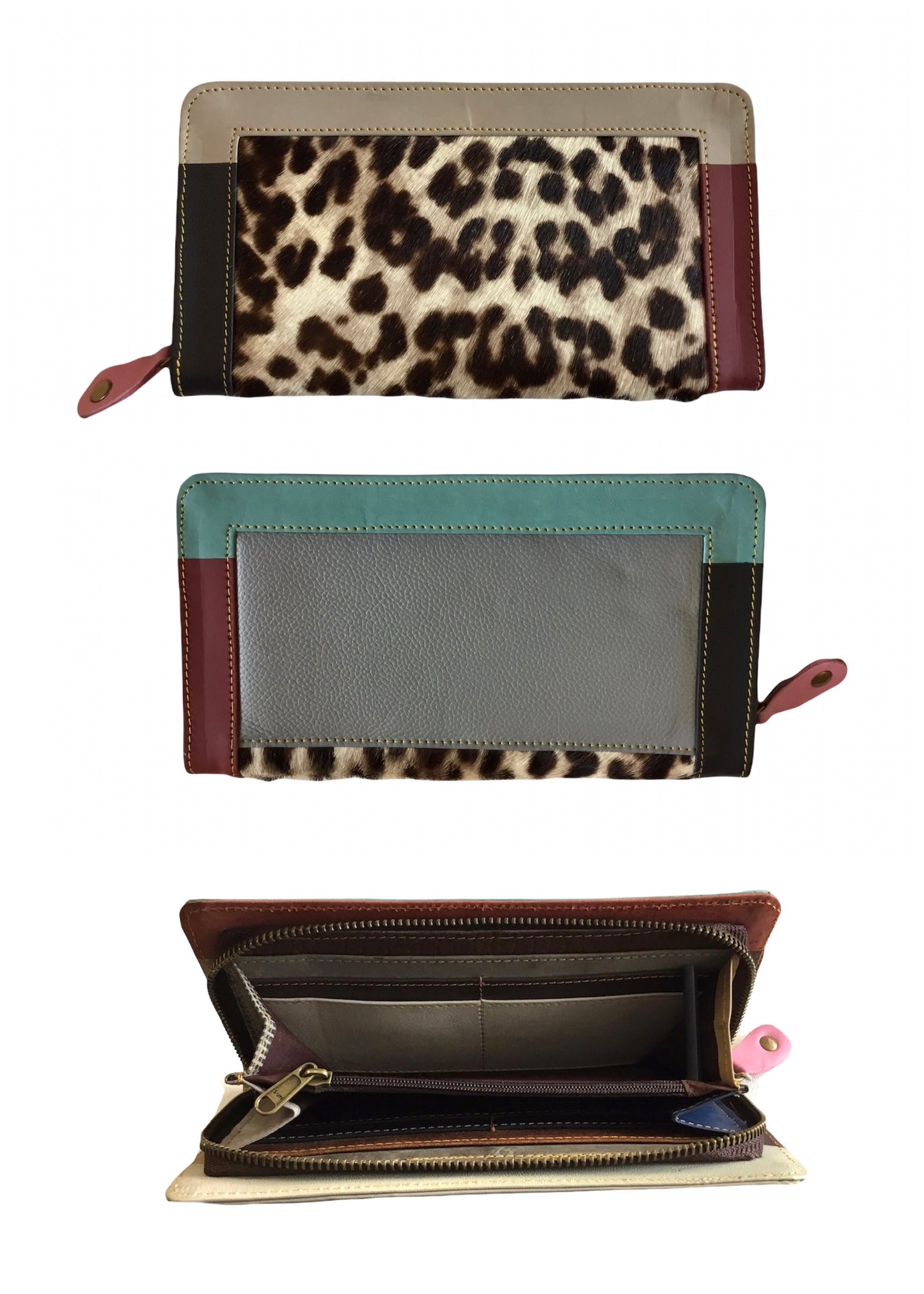 Gringo - Multi Leather & Fur Wallet Zip Around