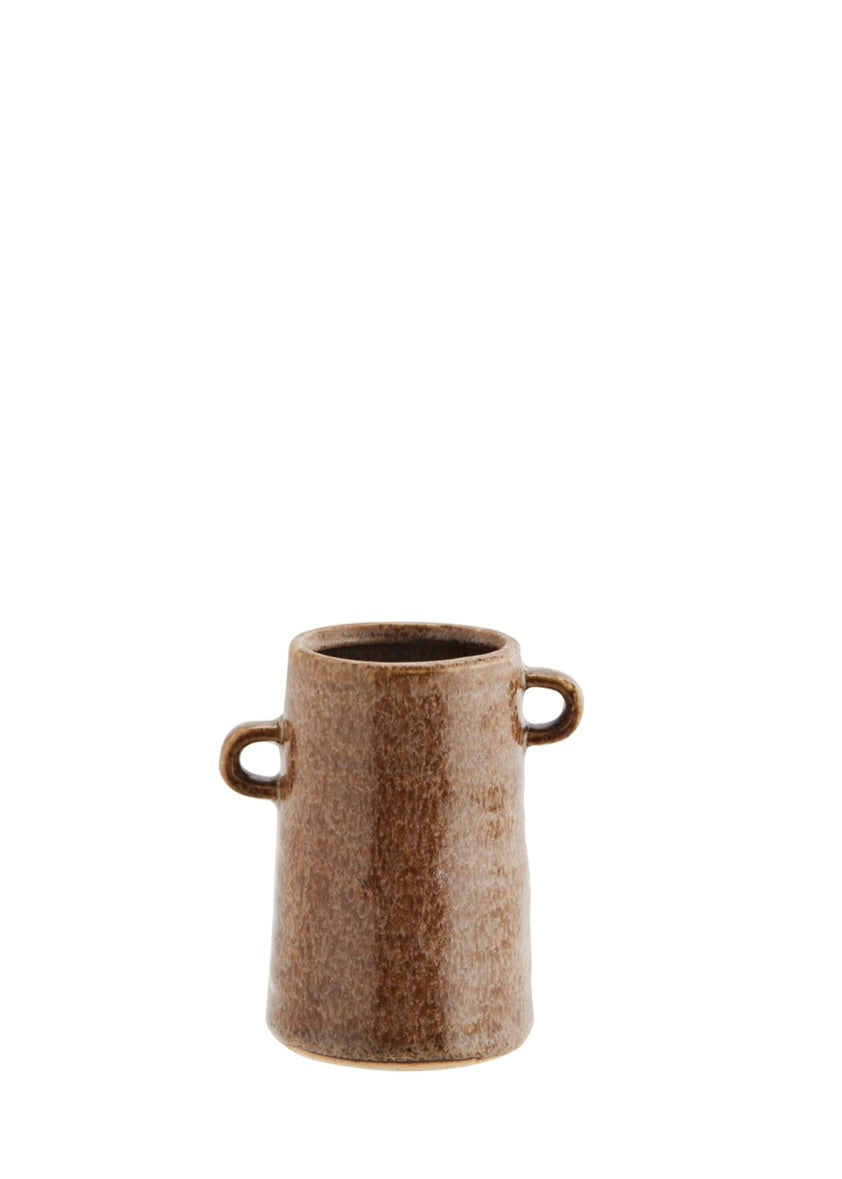 Madam Stoltz Stoneware Vase - Light Brown