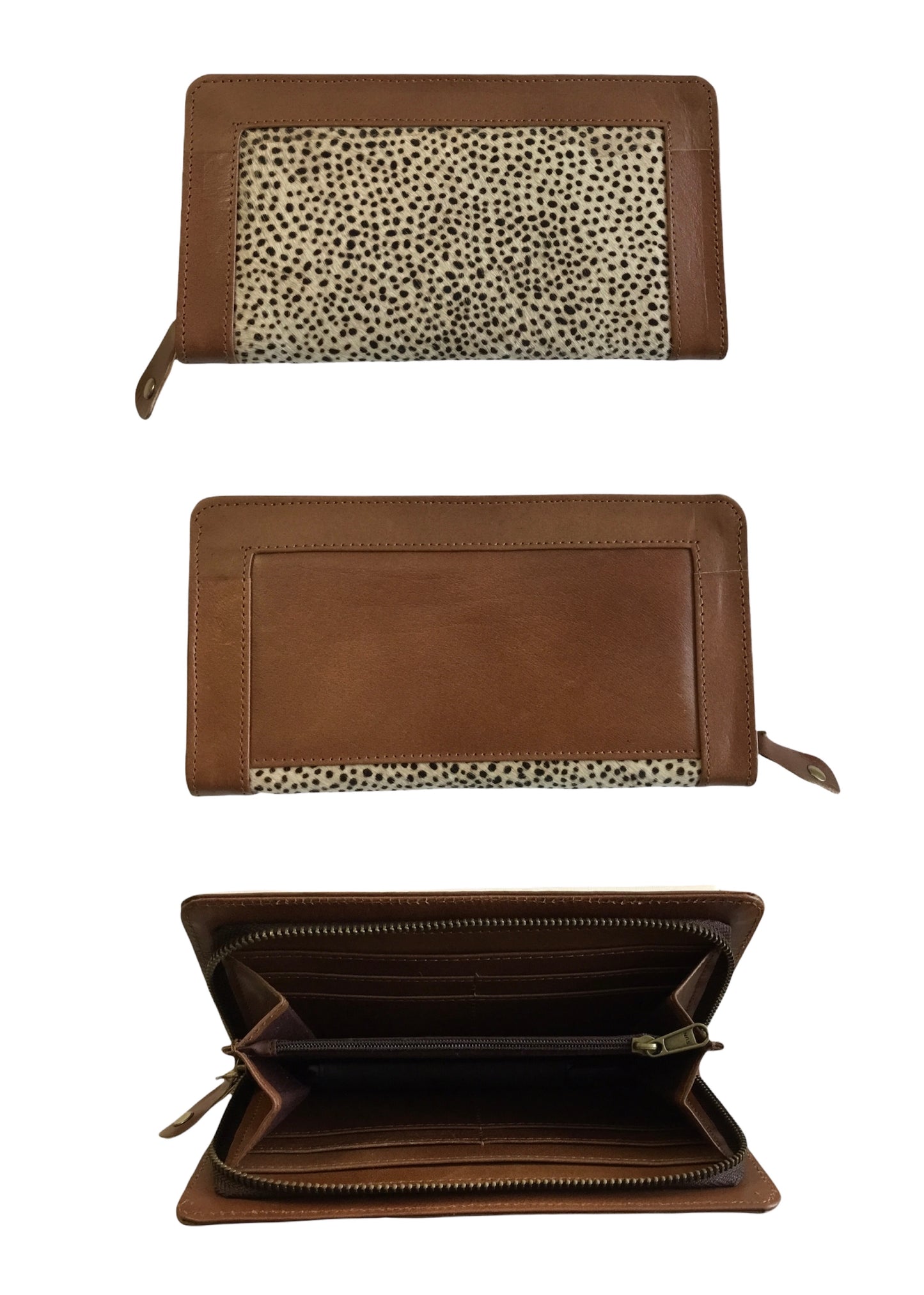 Gringo - Multi Leather & Fur Wallet Zip Around