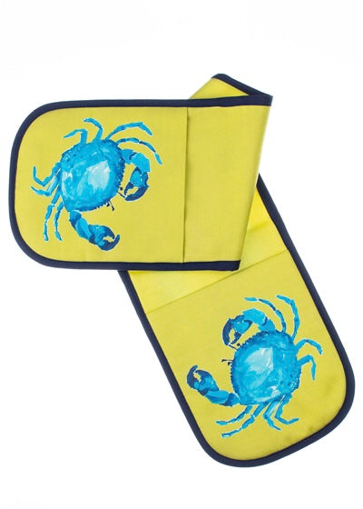 Sea Life Lime Double Oven Glove