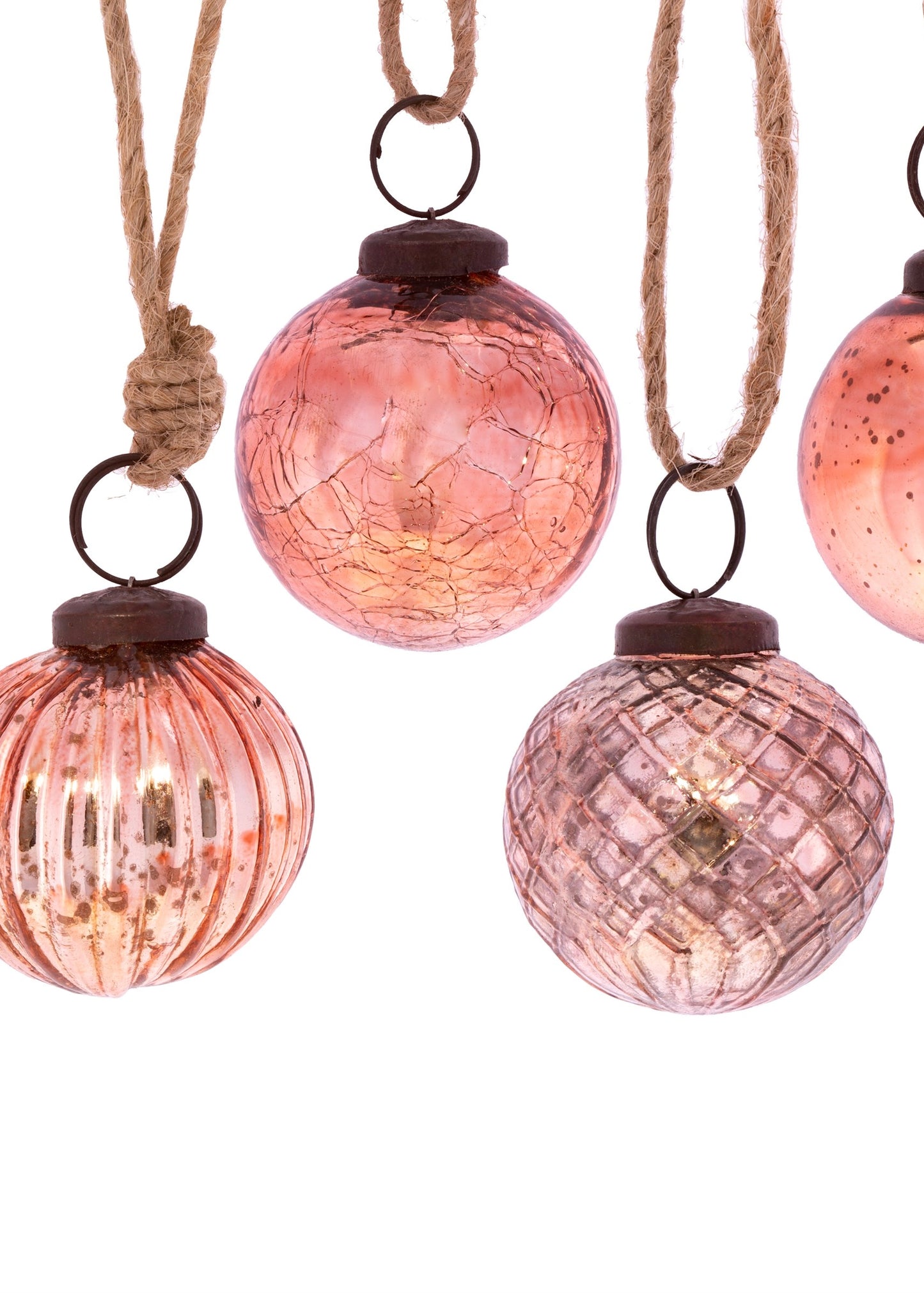 Copper cracked and Patterned bauble 