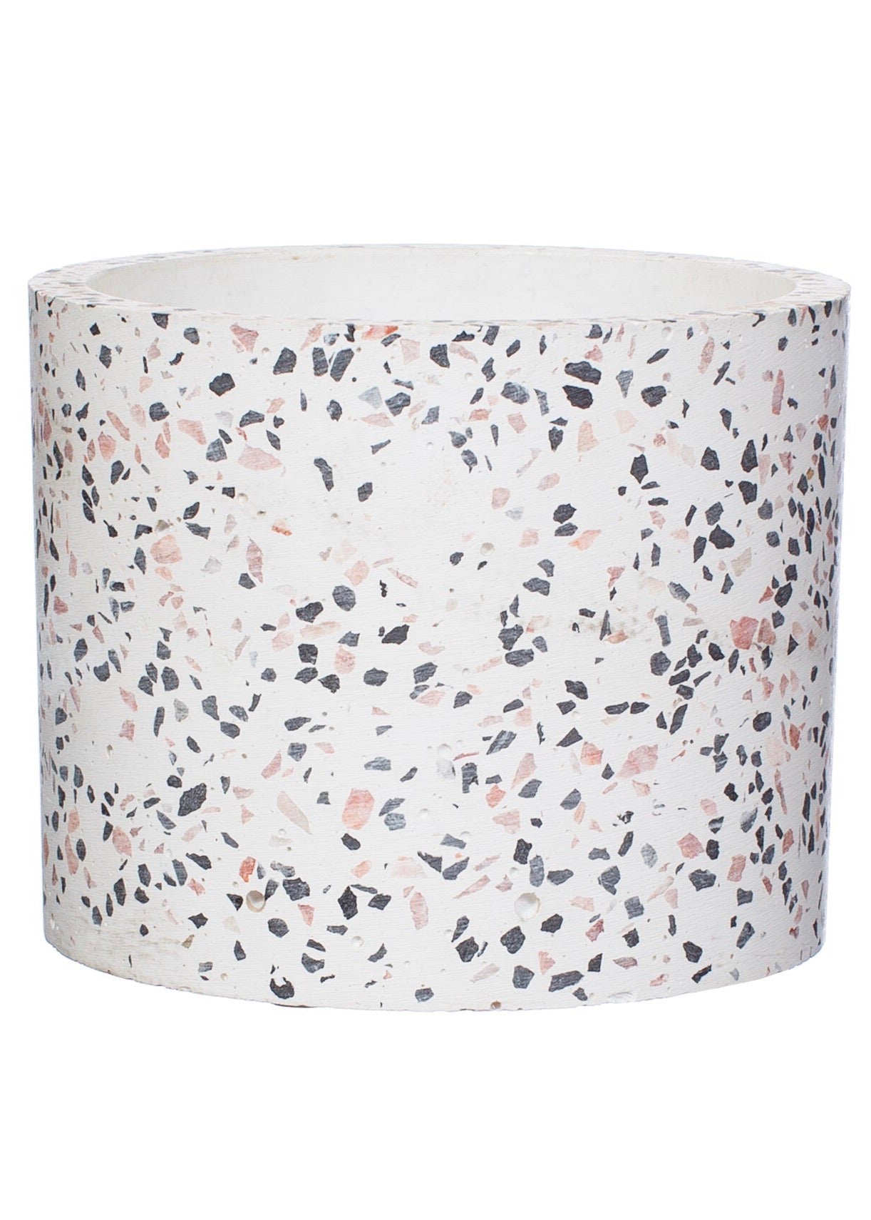 Terezzo planter with pale pick and dark blue speckles 