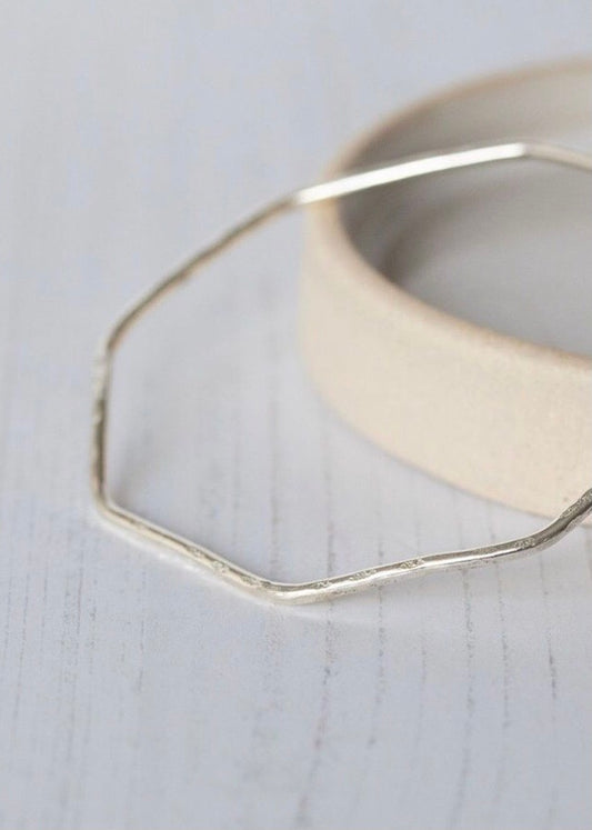 Lucy Kemp - Silver Octagon Bangle