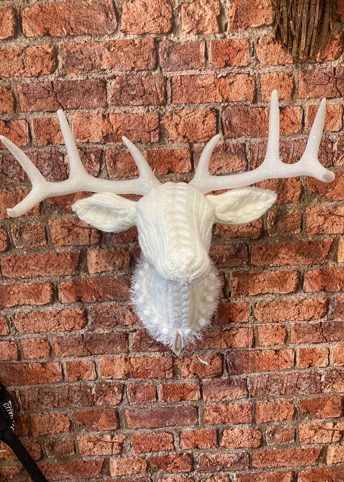 Cream Knitted Effect Deer*