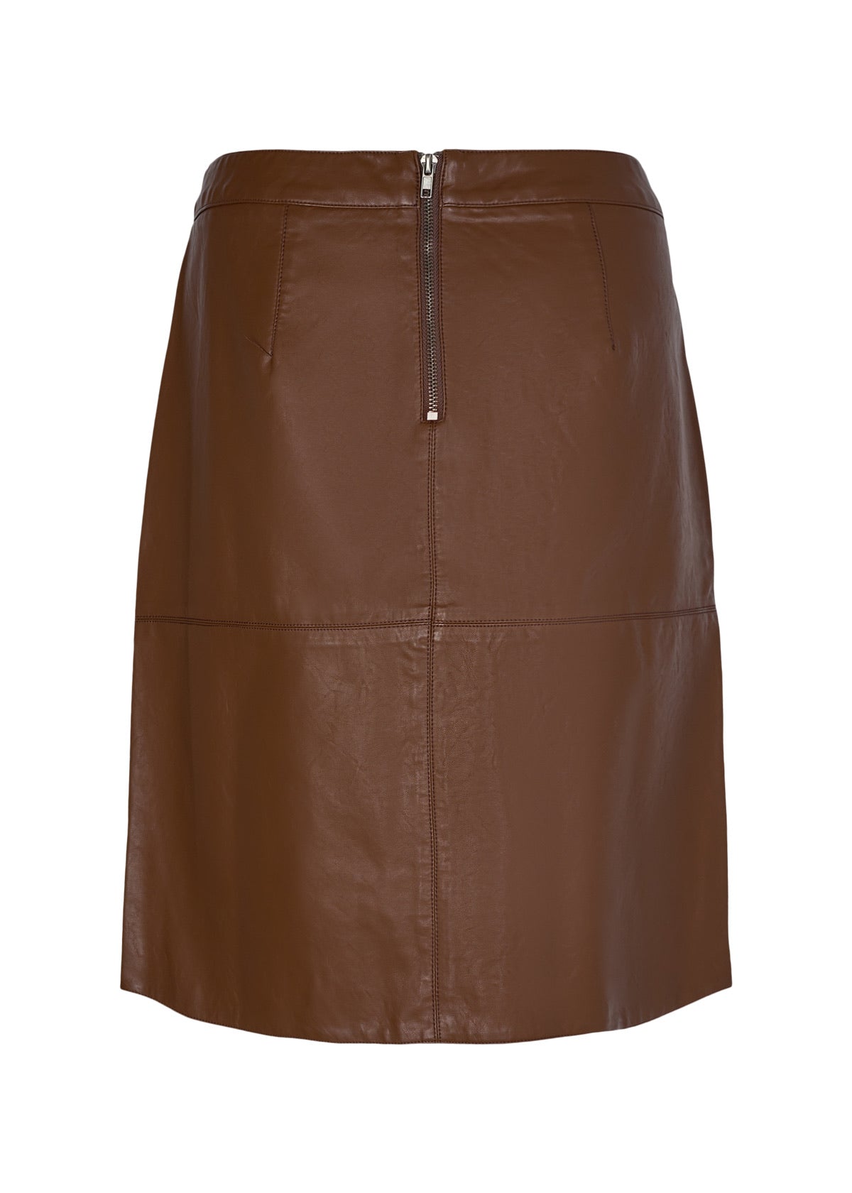 Soyaconcept - Gunilla Vegan Leather Skirt in Tan CLEARANCE PRICE