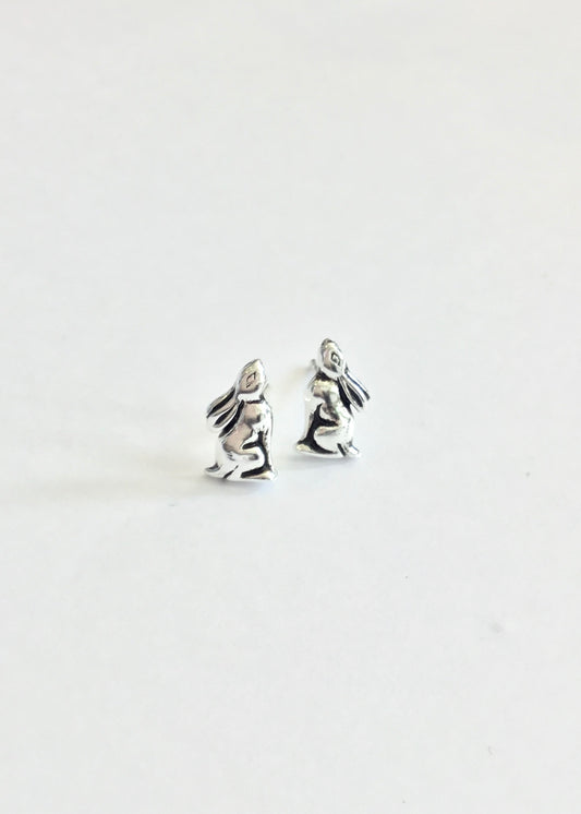Sands Silver Collection - Gazing Hare Studs