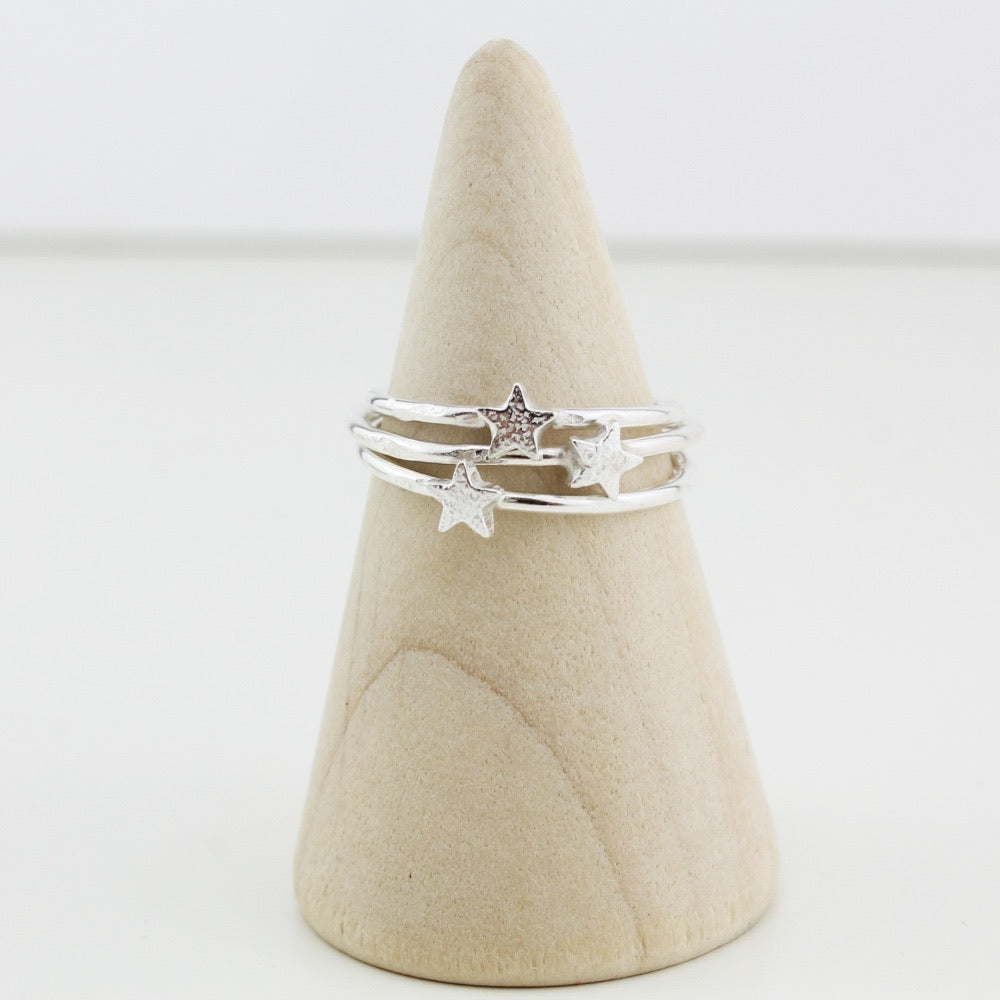 Lucy Kemp - Sterling Silver Stacker Ring Star
