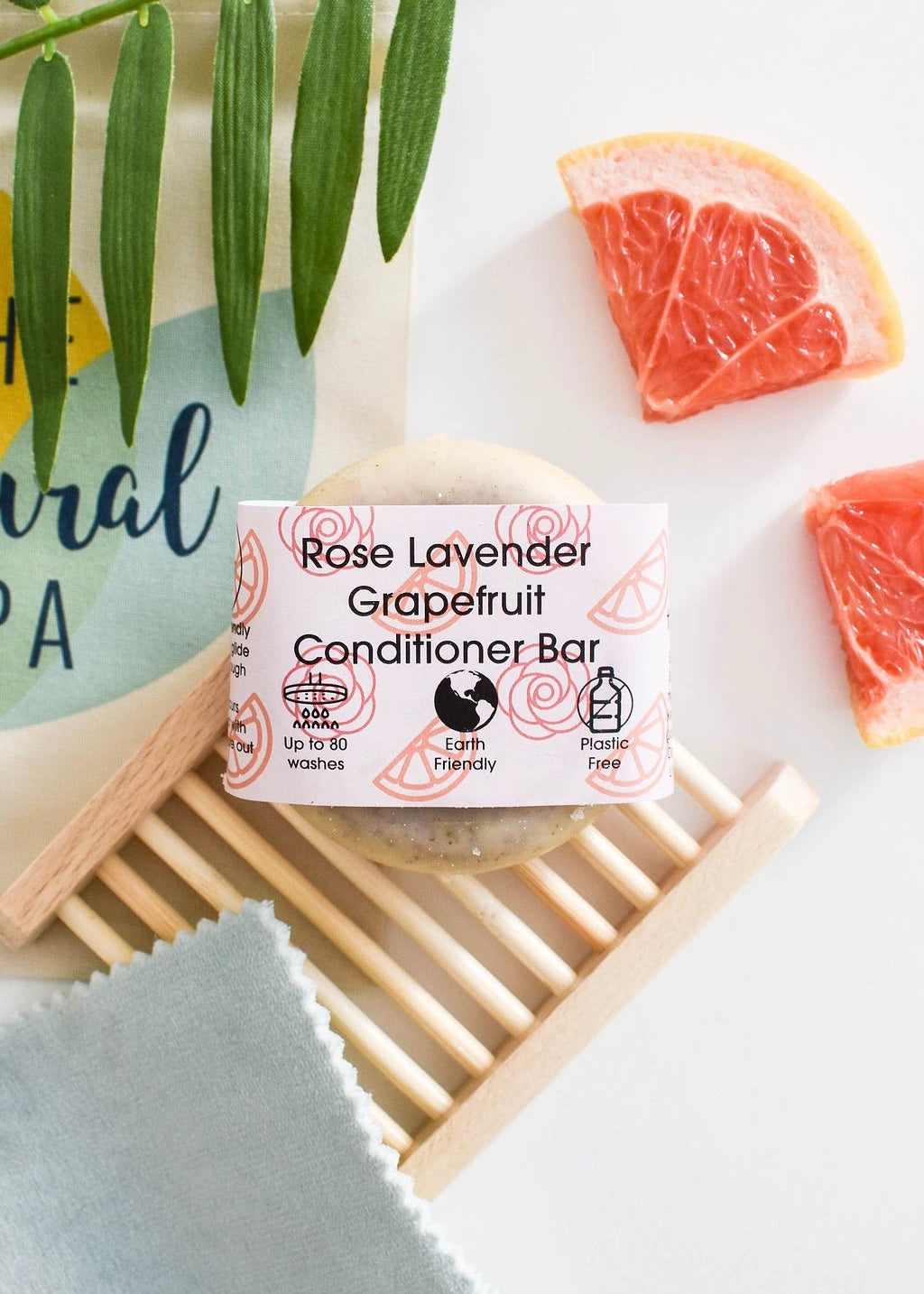The Natural Spa - Conditioner Bar - Large - Rose, Grapefruit & Lavender