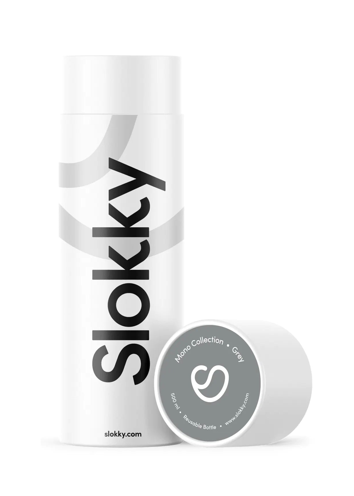 Slokky Mono Grijs Thermosfles & Drinkfles - 500ml
