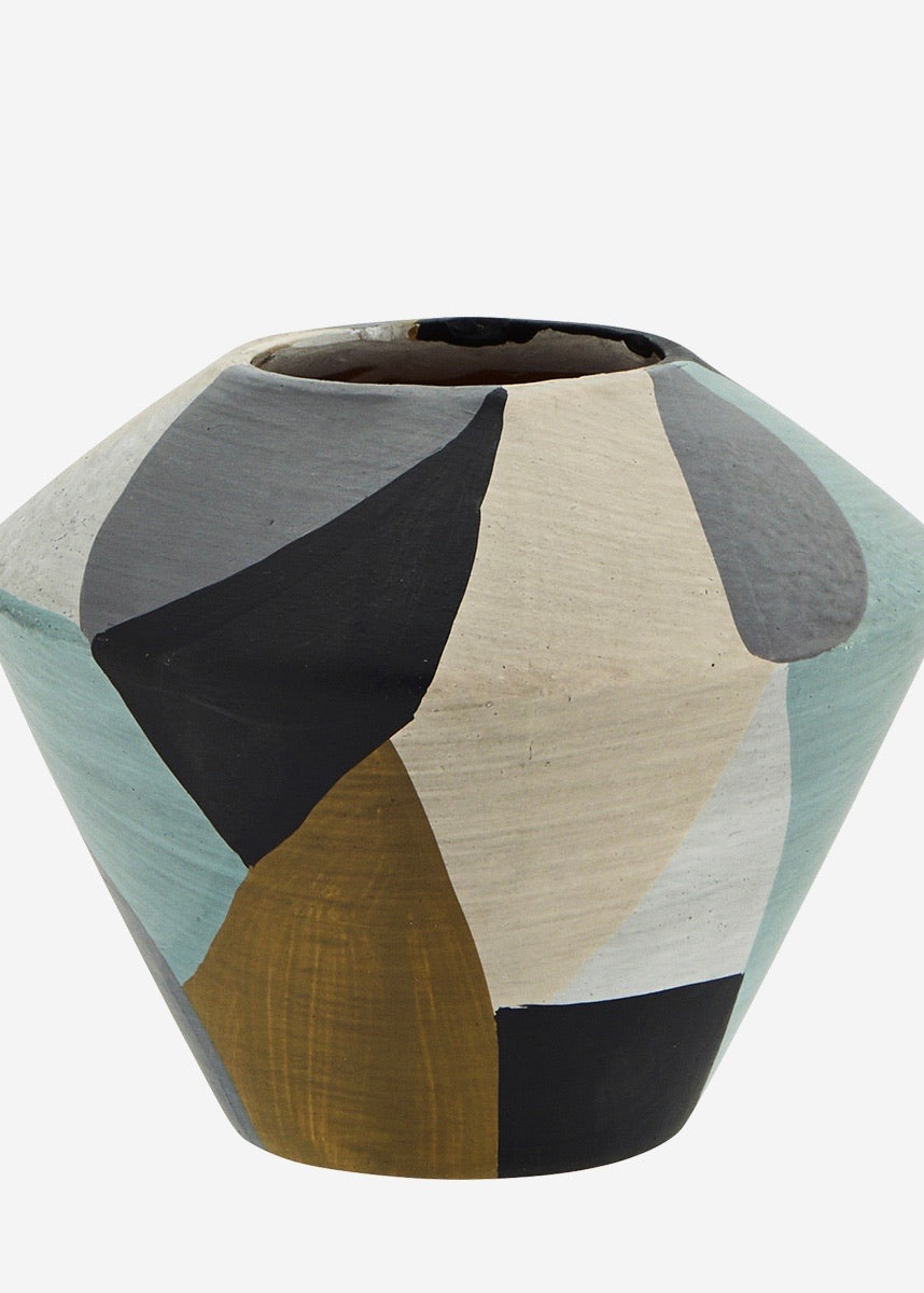 Madam Stoltz Handmade Abstract Terracotta Vase