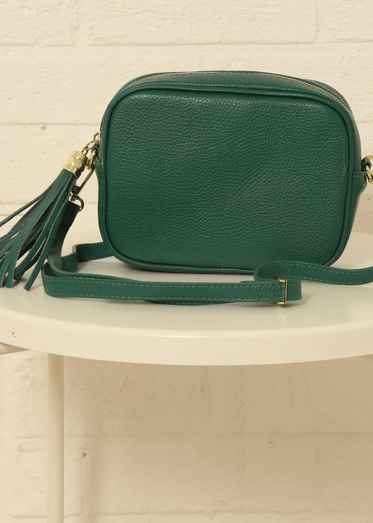 Italian Leather Camera Bag / Green