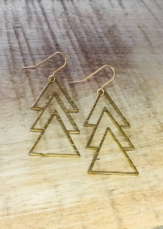 Stuff Made From Things - Gold Stacked Triangles