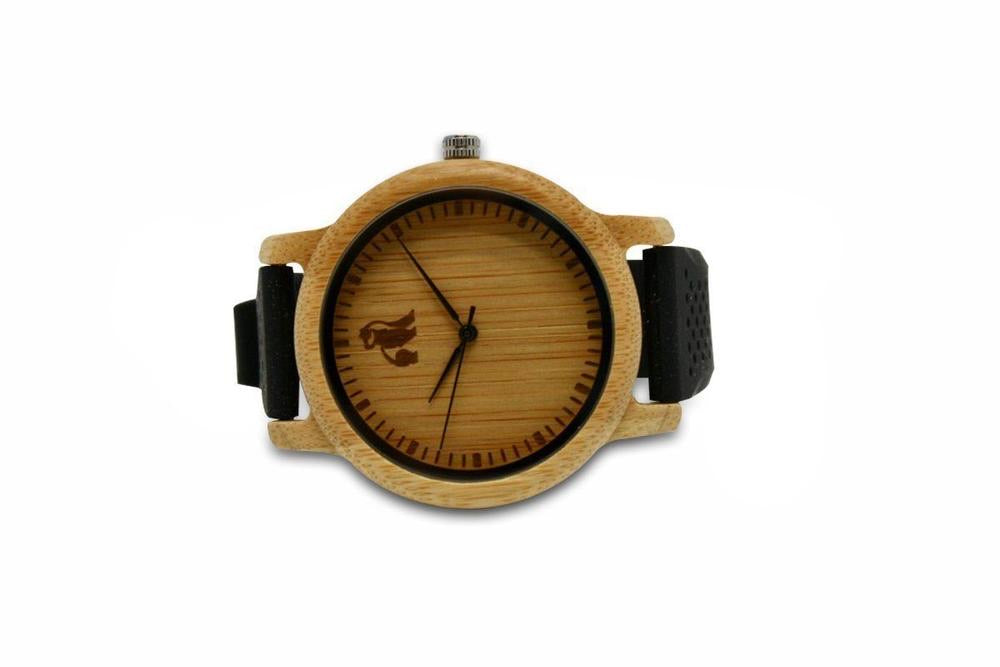 Swole Panda Minimalist Bamboo Black Watch - Sands Boutique clothing and gifts