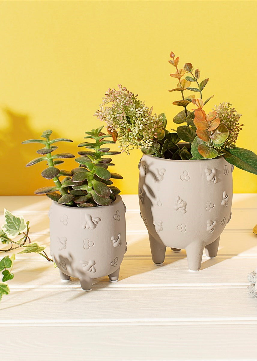 *Sass & Belle Leggy Cement Planter With Bees