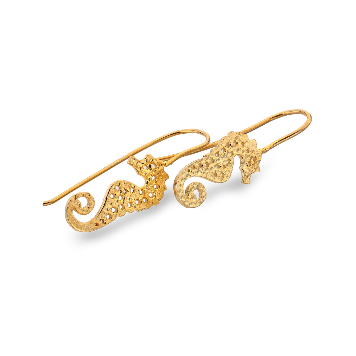 Silver Origins Gold Plated Silver Seahorse Earrings - Sands Boutique clothing and gifts